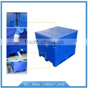 1000L Rotational Molded Plastic Fish Bunker, Fish Totes, Fish Tubs, Fish Container thumbnail-3