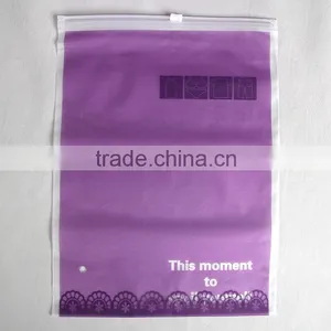 Purple Plastic Bag With Zip-lock for Women Underwear Set thumbnail-2