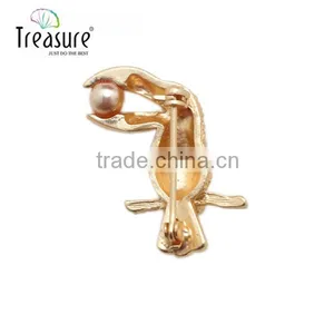 Latest Model Fashion 2015 New Products Parrot Fashion Rhinestone Men's Brooch Jewelry China thumbnail-2