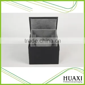 2016 Top Quality Dark Black Wooden Wrist Watch Box thumbnail-3