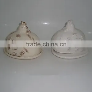Ceramic Chick Design Butter Dish With Lid thumbnail-1