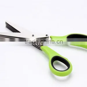 Stainless Steel Kitchen Scissor Chopped Green Onion Scissor Many Layer Paper Shredding Scissors thumbnail-2