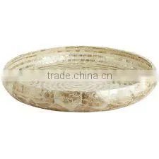 High Quality Best Selling Grand Capiz Oversized Bamboo Wood Tray Table thumbnail-1