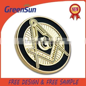 Cheap Custom Metal Masonic Stamping Coin thumbnail-1