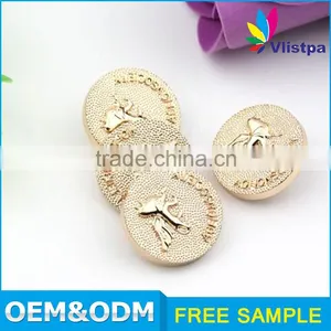Newly Promotional Custom Logo Man Metal Alloy Shank Buttons thumbnail-1