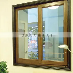 Itaian Style Aluminum-wood Composite Window thumbnail-1