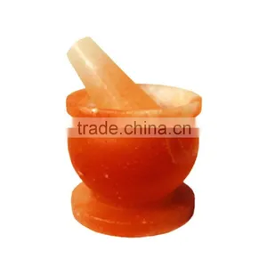 Beautiful Himalayan Rock Salt Mortar and Pestle thumbnail-1