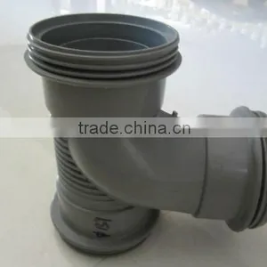 Plastic Female Equal Three-Way Tee With Thread Soundproof Pipe Fitting Injection Moulding/Collapsible Core thumbnail-1
