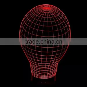 3D Optical Illusion Ball Ballet Night Lamp Night Light 10 Colorful LEDs Ultra-thin Acrylic Light Panel AA Battery or DC 5V thumbnail-5