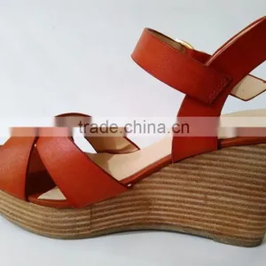2016 Lady Leather Wedge Sandals thumbnail-2