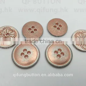 Hot Sell Rose Gold Alloy 4 Holes Button thumbnail-1