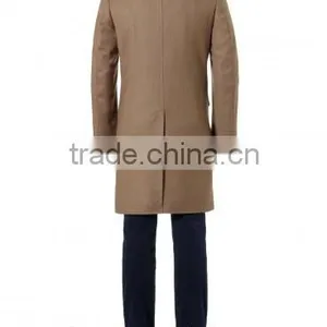 2014 New Style 100% Cashmere Classic Camel Tailor Made Coat thumbnail-3
