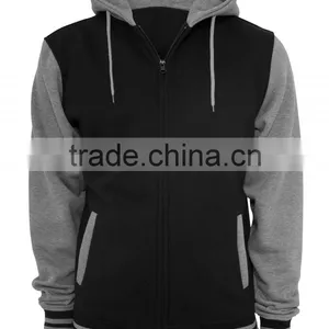 Mens Cotton Blue Plain Custom Bomber Jacket Wholesale thumbnail-1