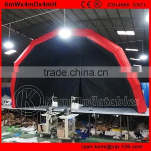 6mWx4mDx4mH Red Black Giant Inflatable Stage Cover Tent Oxford Cloth Inflatable Tent Large Inflatable Room Events Tent thumbnail-3