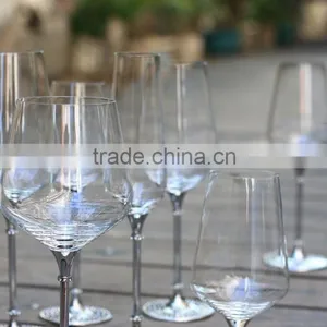 Glassware Manufacturer Handmade Wendding Decoration Elegant Goblet Glass Crystal Glass With Silver Stem Crystal With Diamond thumbnail-5