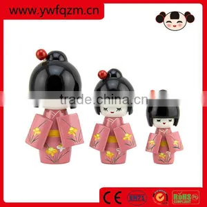 Best Selling Wood Crafts 2012 Wooden Japanese Doll for Wedding Gifts thumbnail-1