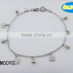Olivia Jewelry Women's Charm Chain Anklet Wholesale Gold Plated Anklet With Flowers Charms thumbnail-1
