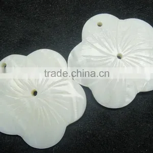 Exclusive Rare Arrival Mother of Pearl Gemstone With Beautiful Flower Carving for Pendant Earring Jewelry and Wire Warp thumbnail-3