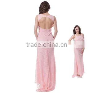 Professional Printed Hot Wholesale Floor Length Sleeveless Evening Dress With Open Back Long thumbnail-1