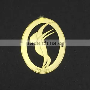 24k Real Gold Washable Customize Logo Metal Abaya Labels for Clothing thumbnail-1