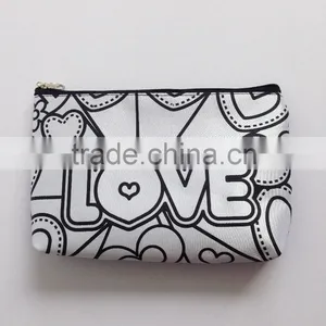 DIY Drawing Small Size Stylish Cheap Personalized Cosmetic Bag- Women's Bag thumbnail-2