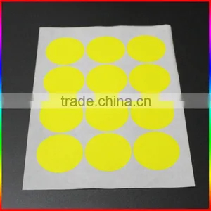 Red Self Adhesive Fluorescent Sticker in Round thumbnail-2
