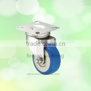 50mm Industrial Double Bearing Screw With Lock PVC Caster Wheel thumbnail-2