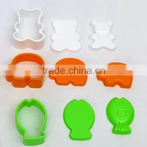 3pcs Bento Onigiri Sushi Mold of Elephant and Bear and Fish thumbnail-3
