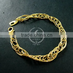 18cm Raw Brass Faceted Rhombic Link Fashion DIY Bracelet Supplies 1900080 thumbnail-1