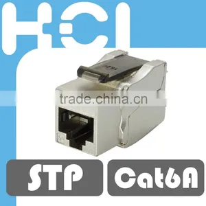 RJ45 STP Female Connector Cat 6A Keystone Jack Module thumbnail-6