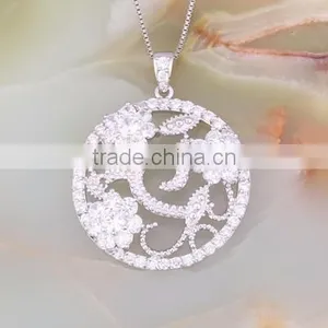 2015 Newest Brass Jewelry Tree of Life Pendant Necklace With Rhinestones thumbnail-1