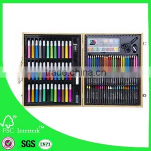 Kids Drawing Stationery Set With Wooden Box 130pcs thumbnail-1