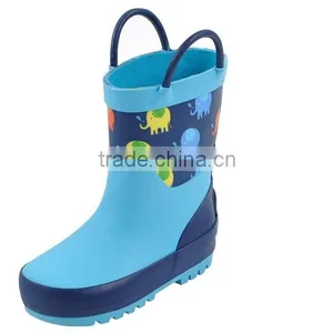 Kids Elephant Printed Rubber Rain Boots thumbnail-1