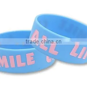 OEM Logo Print Cheap Custom Bracelet Silicone thumbnail-1