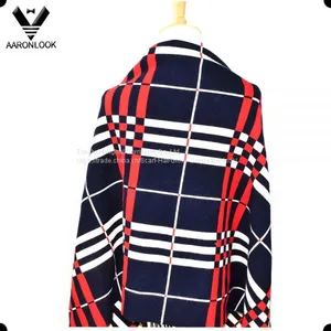 2016 Popular High Quality Winter Plaid Shawl With Sleeves thumbnail-3