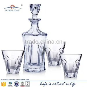 New Fashion Whiskey Crystal Glass Bottle Unique Shape Glass Liquor Bottle With Low Price thumbnail-1