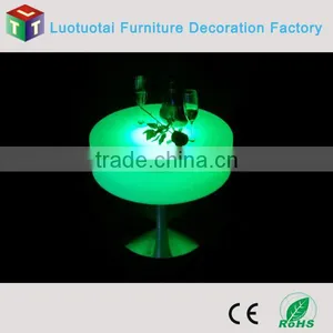 Plastic Illuminated Furniture Multicolor Change Led Round Bar Table thumbnail-4
