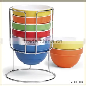 Multi-Colored Nesting Metal Bowl Set thumbnail-1