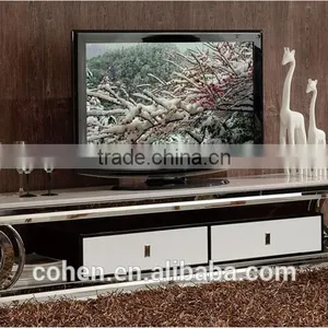 Luxury Superior Stainless Steel Frame TV Stand/cabinet/units Design With Marble Top thumbnail-1