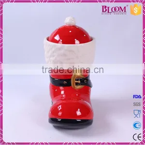 Unique Shoe Shaped Ceramic Christmas Gift Seal for Cookie Jar thumbnail-4