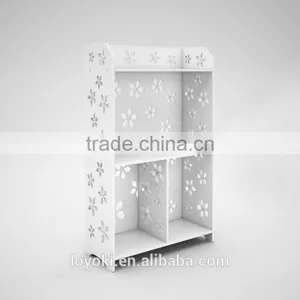White Carved High Gloss Jane European Style Home Decor CORNER Shelf Bookshelf Bookcase Shelving Display Storage thumbnail-2