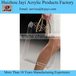 China High Quality Clear Acrylic Lucite Plastic Woman Hand Bag 2015 thumbnail-1