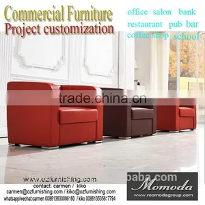 Cheap Modern Colorful Single Fabric Leisure Tub Cafe Chair Restaurant Hotel Bedroom High Seat Leisure Arm Sofa Chair thumbnail-1