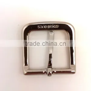 1-1/4" End Bar Buckle, Solid Brass End Bar Buckle With One Prong, Nickel Plate Belt Buckle thumbnail-4