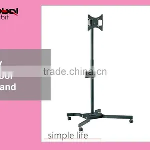 Telescoping Ajustable Shelf Television Display Cart Rotate TV Bracket LCD LED Trolley thumbnail-2