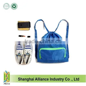 Factory Price Nylon Polyester Drawstring Bag,drawstring Bag With Front Zipper Pocket thumbnail-1