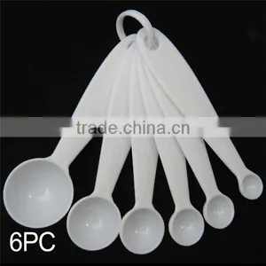 Hot Sale White 6 Set Plastic Measuring Scoop for Feed Baby, OEM Durable Hard PP Measuring Scoop, Custom Mini Scoop China Maker thumbnail-1