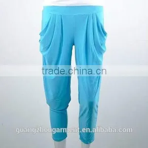 Women Basic Slim Stretch Long Casual Loose Harem Capri Pants Hip-hop Leggings thumbnail-3