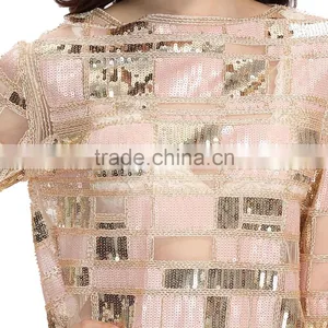 Sequin Gold 2017 Latest Fashion Design Top For Woman thumbnail-3