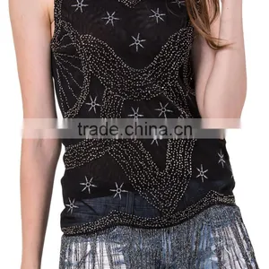 Domin Fashion Beading and Sequin Tops for Women 2016 thumbnail-2